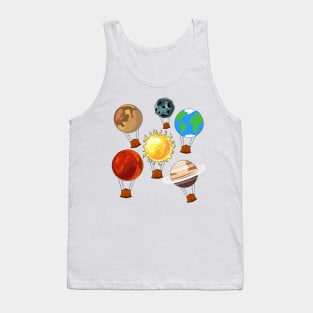 Hot Air Balloons made of Planets Tank Top